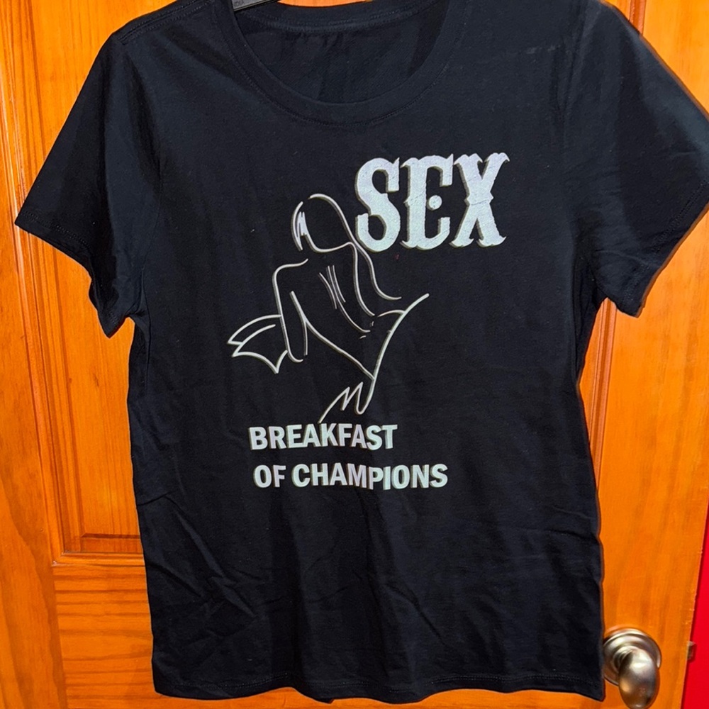Black Graphic Tee with Bold Print